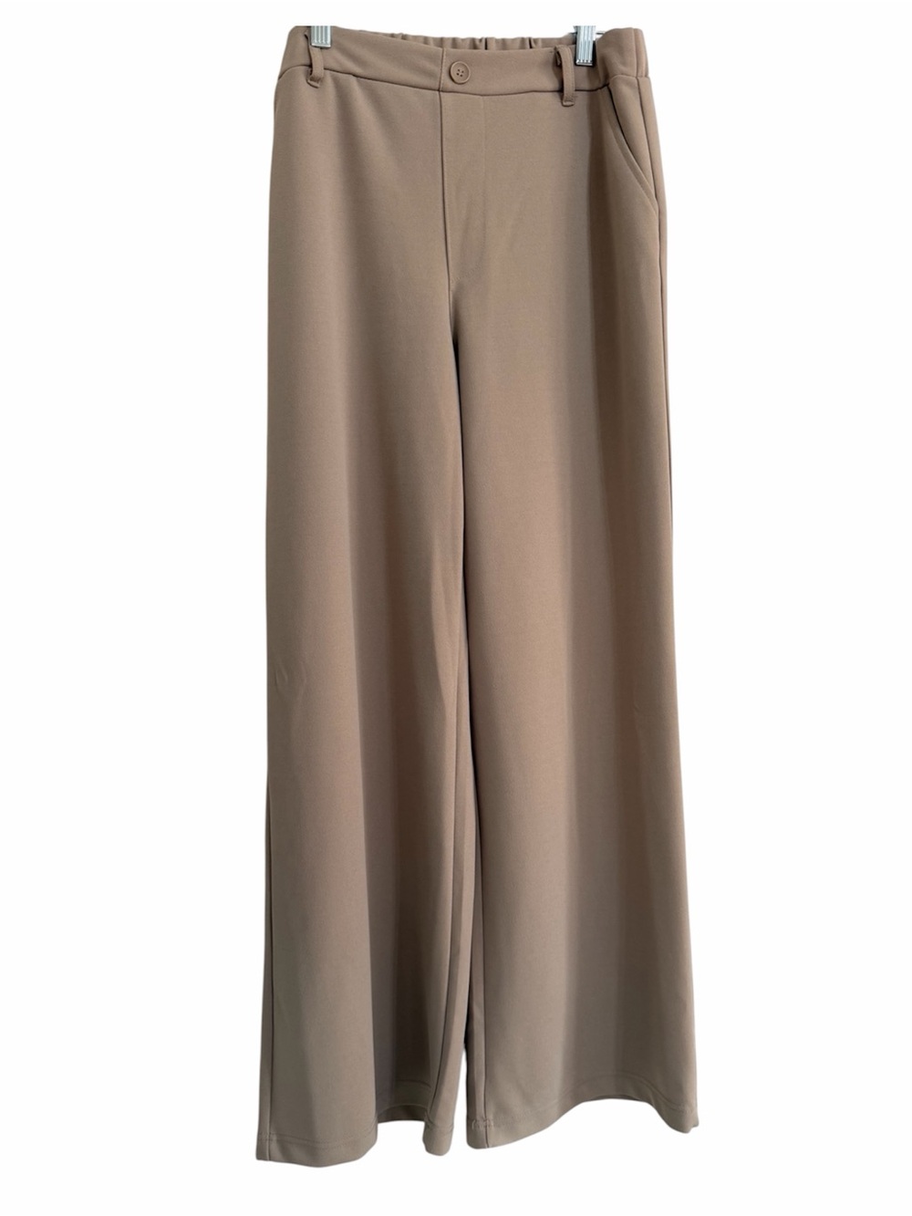 Sincerely Jules Pull On Wide Leg Pants in Taupe